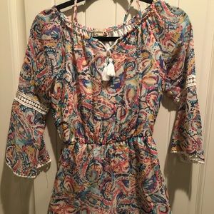 Dressy Speechless Romper- Mulicolor